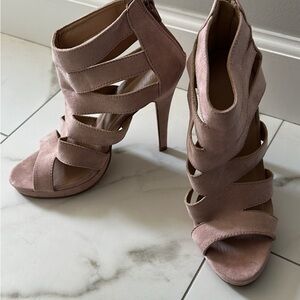 Elegant Pink Strappy Heels